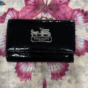Coach Shiny Black Leather Wallet